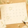 誕生日占いをイメージしたカレンダーと星座モチーフのやさしいイラスト