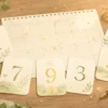数秘術をイメージしたカレンダーと数字カードのやさしいイラスト
